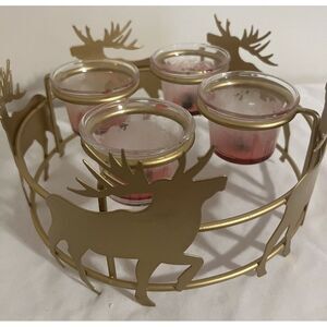 Holiday Time‎ 4 Candle Reindeer Iron Tealight Holder CM7702G